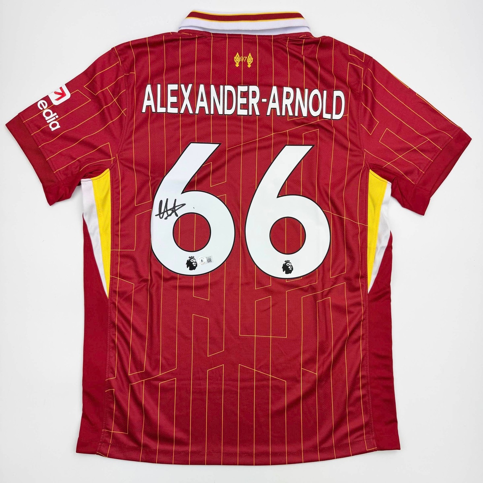 Autographed/Signed Trent Alexander-Arnold Liverpool Red Jersey BAS COA #2 Autographed/Signed Trent Alexander-Arnold Liverpool Red Jersey BAS COA #2