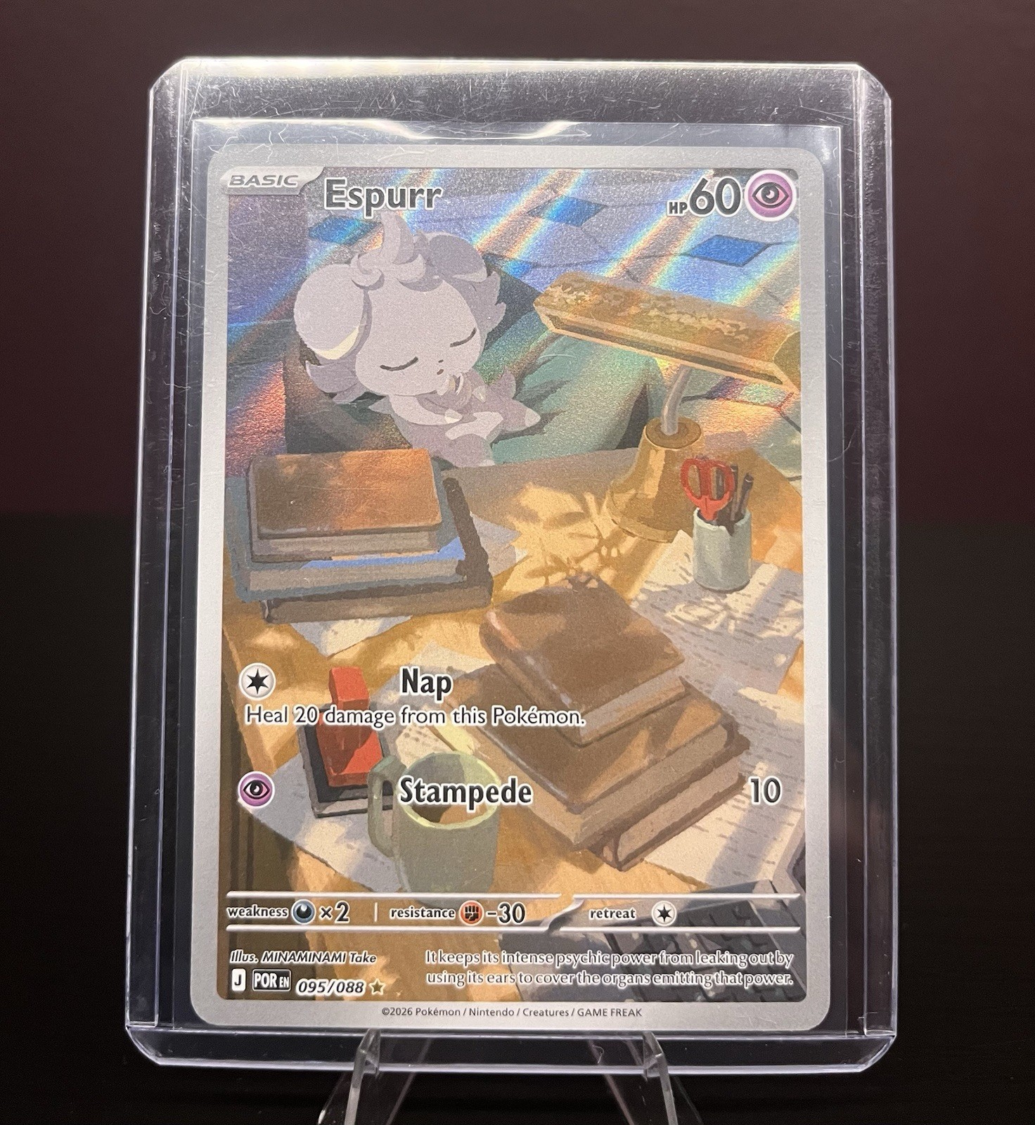 Espurr Perfect Order Pokemon Illustration Rare Holofoil 095/088 Espurr Perfect Order Pokemon Illustration Rare Holofoil 095/088