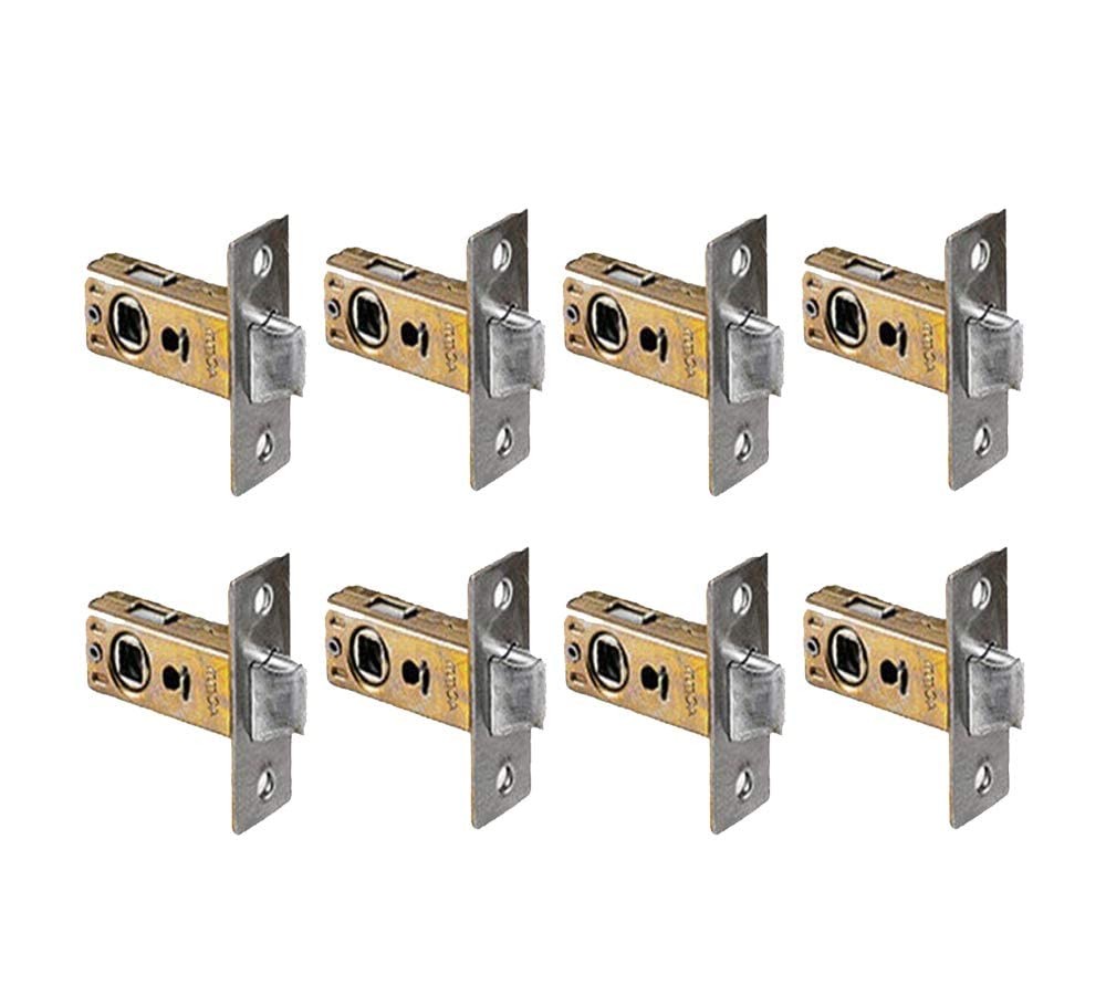 8 PCS 40mm Flat Tubular Mortice Latch Stainless Steel Sprung Door Handle