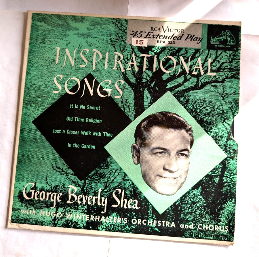 vintage Inspirational Songs George Beverly Shea RCA VICTOR picture sleeve 