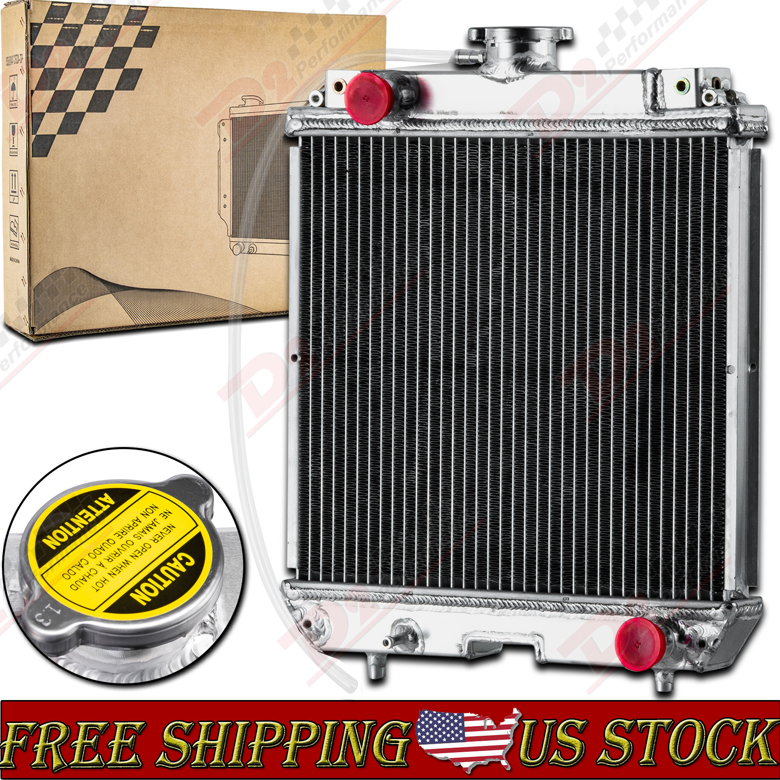 2 Row Radiator K2110-85010 For Kubota ZD18 ZD21 ZD221 GR2110 GR2100 GR2120 G2160