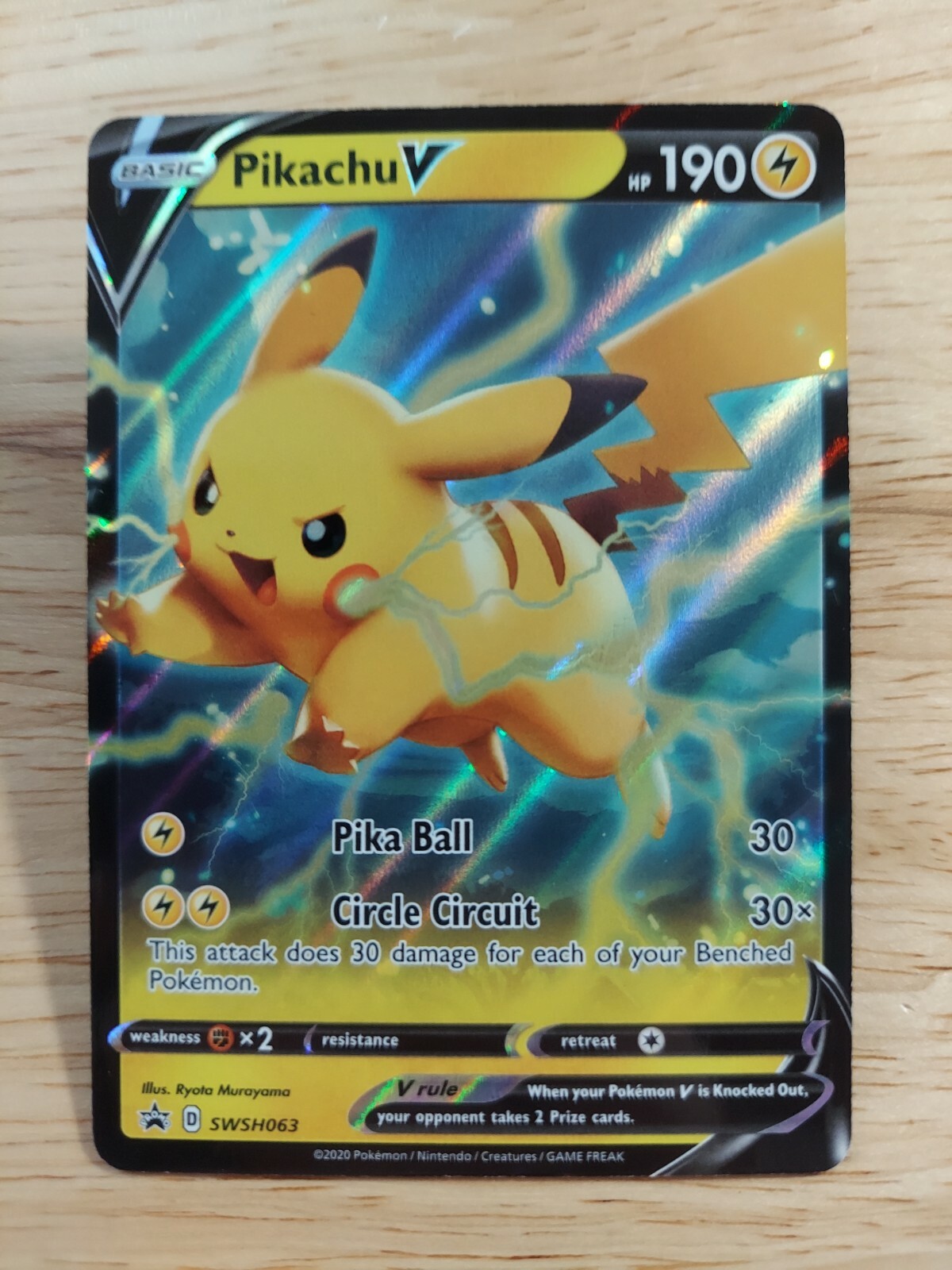 Pikachu V SWSH063 NM Full Art Promo Rare Pokemon Card