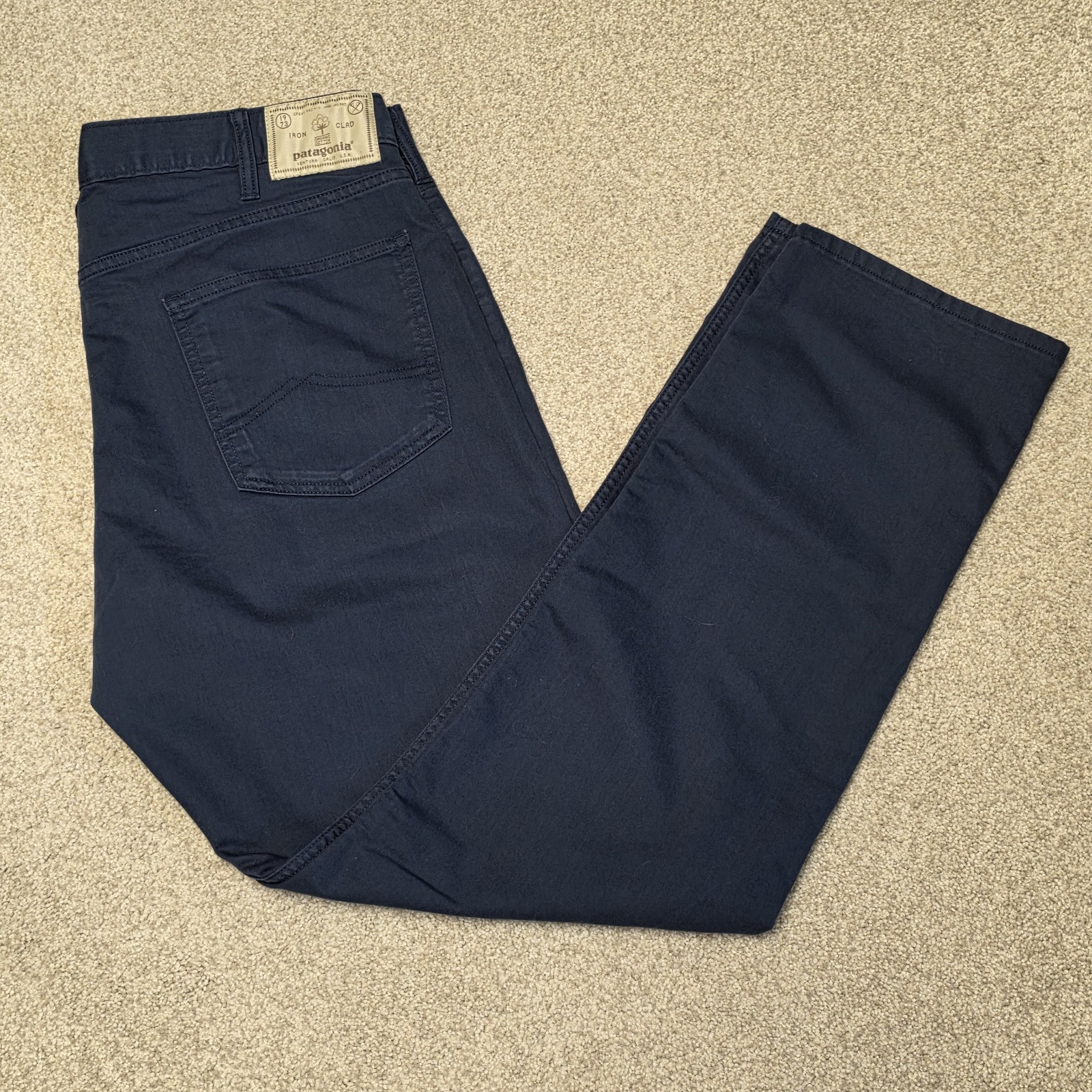 Patagonia Performance Twill Jeans Navy Blue Iron Clad Men\'s 56490 Sz 38x32 