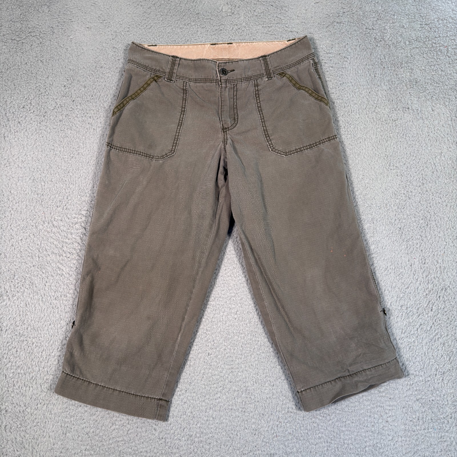 Carhartt Pants Womens 4 Crop Capri Relaxed Roll Up Leg Utility Ripstop 100362
