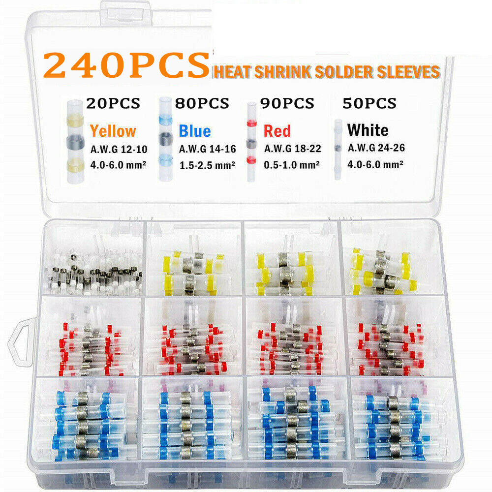 Waterproof Solder Seal Wire Connectors Butt Terminals Electrical Wire Splice lot Waterproof Solder Seal Wire Connectors Butt Terminals Electrical Wire Splice lot