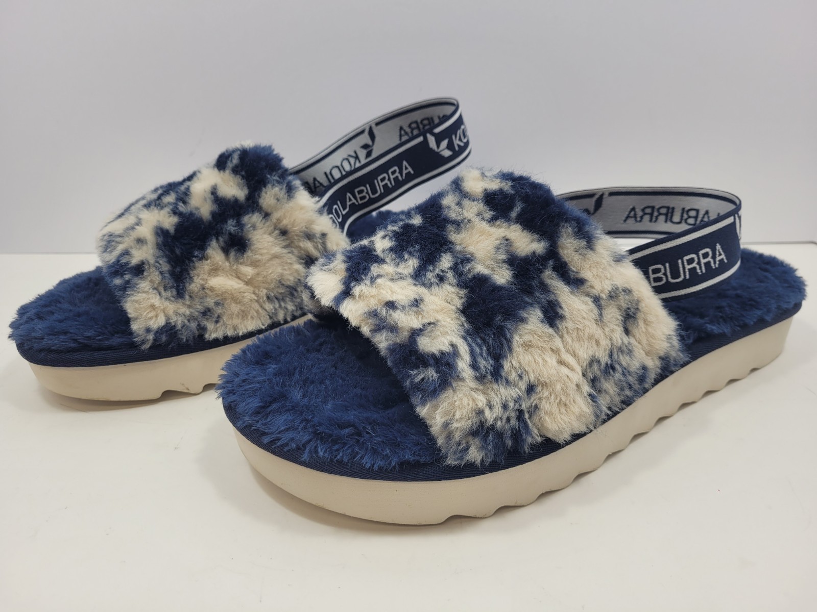 Koolaburra by UGG Fuzz\'n II Tie Dye Faux Fur Slide Sandal Size 11