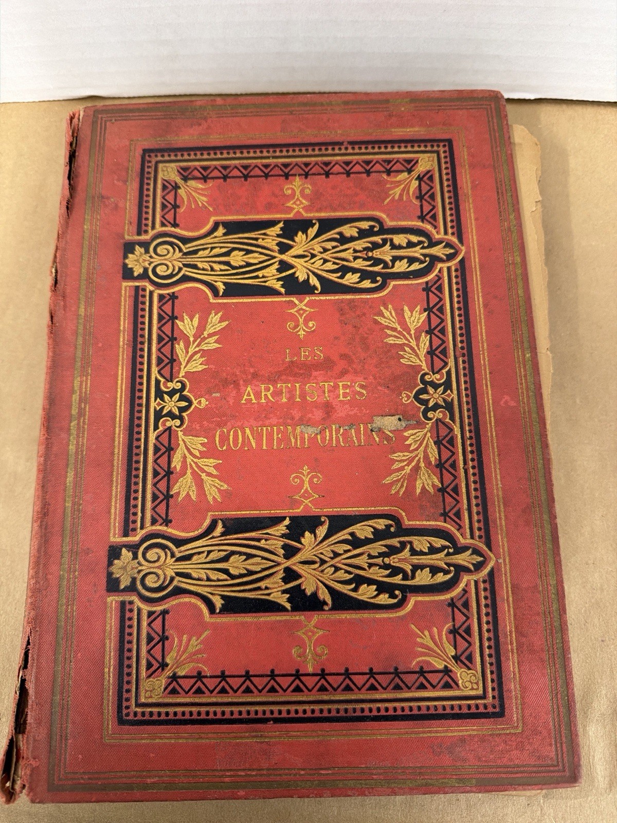 Antique French Art Book Les Artistes Contemporains 1800s Illustrated 