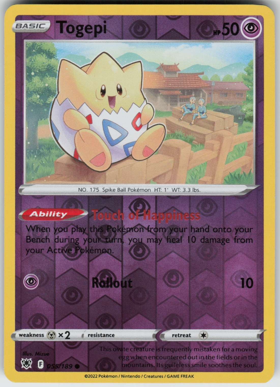 PO-06 Reverse Holo Togepi 055/189 Common SWSH10: Astral Radiance
