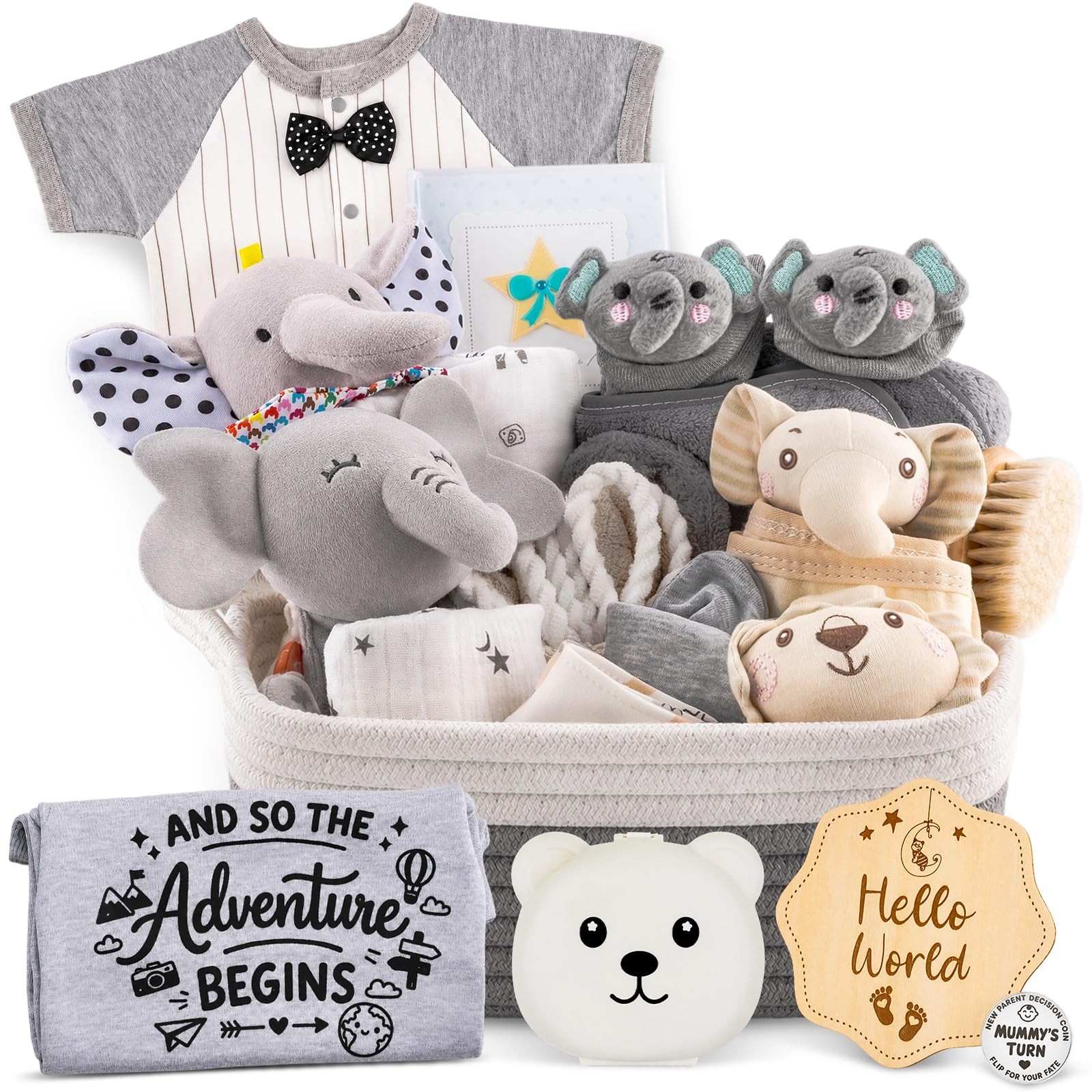 Baby Boy Gifts, 23-Piece Baby Boy Gift Basket, Baby Gifts for Boys, Baby Show...