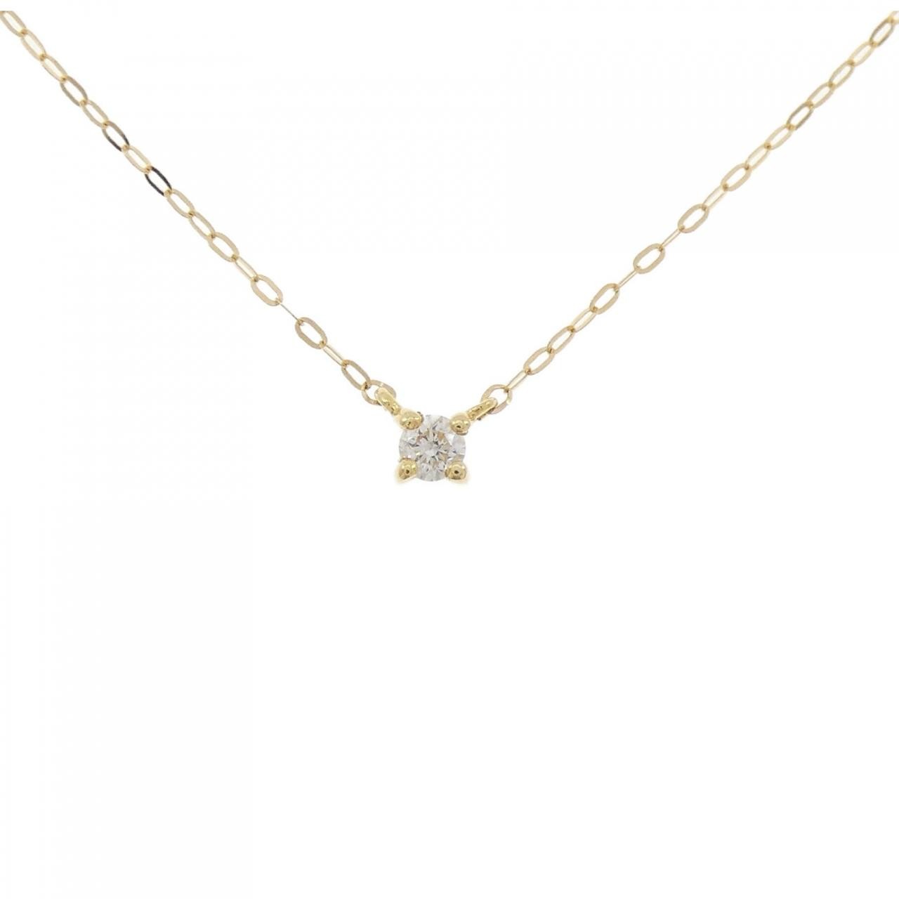 Authentic 18K Yellow Gold Solitaire Diamond Necklace 0.10CT #260-007-019-6870 Authentic 18K Yellow Gold Solitaire Diamond Necklace 0.10CT #260-007-019-6870