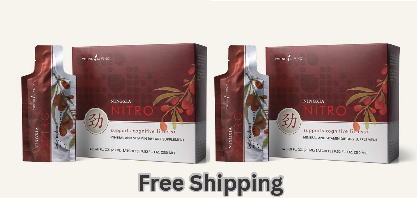 2 Pack - Young Living NingXia NITRO 14 Sachet - New & 