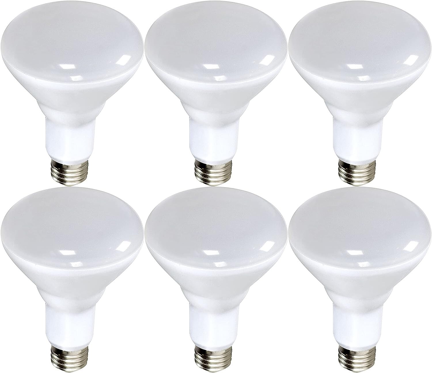 Satco S9634 11.5 Watt LED BR40 Dimmable Light Bulbs - 2700K - 120 Volt (6 pack)