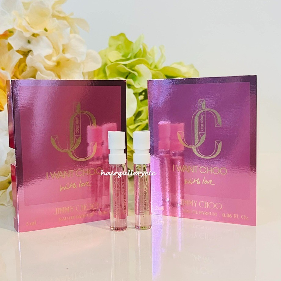 2 Jimmy Choo I Want Choo With Love Eau De Parfum 2 ml Sample Spray NEW & FRESH