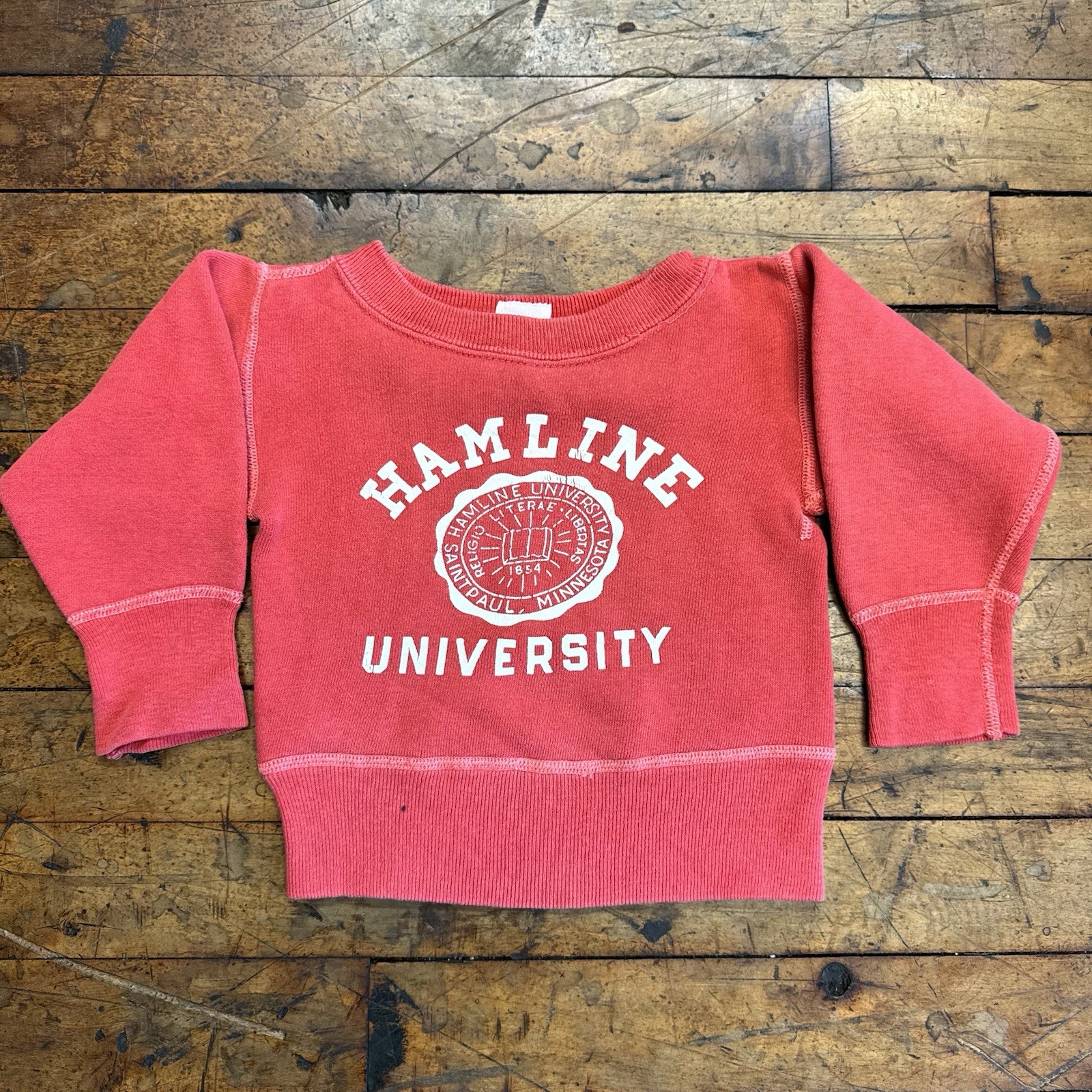 True VTG KIDS 4T Sweatshirt Hamline University All Cotton Running Man 