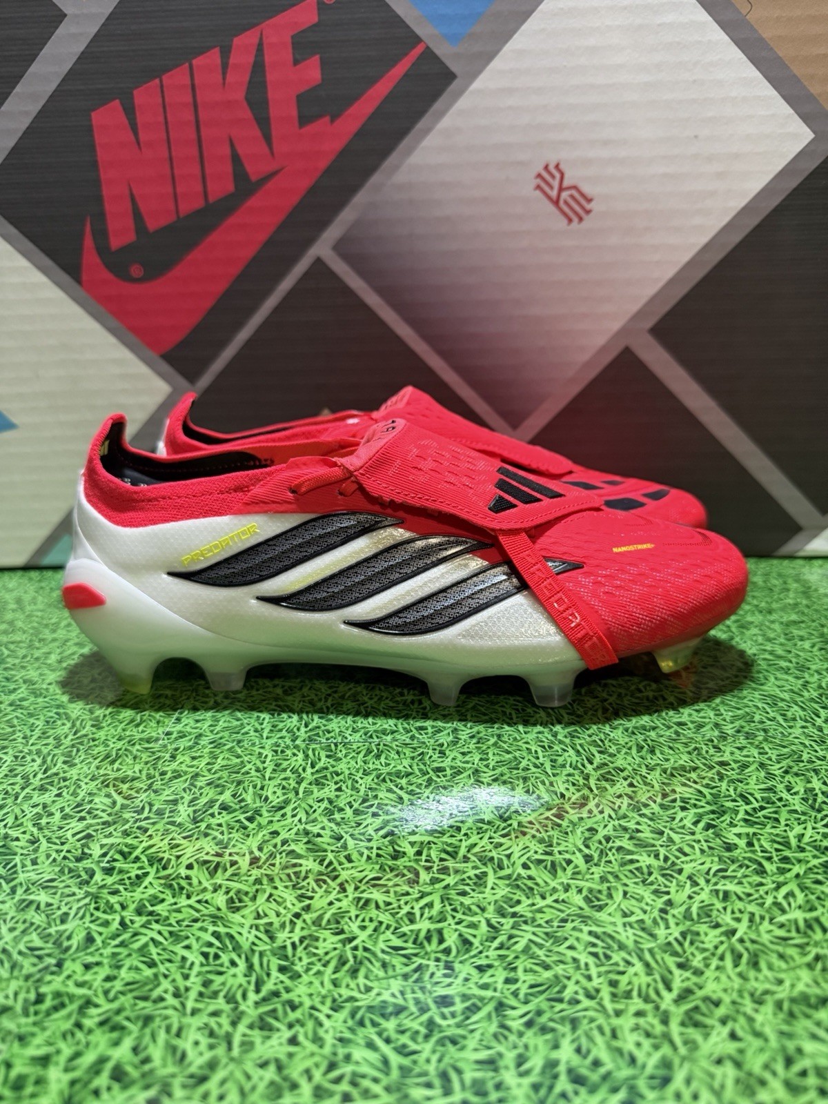 Adidas Predator Elite FT FG Lucid Red Core Black Cloud White JS0380 Size 8 NEW