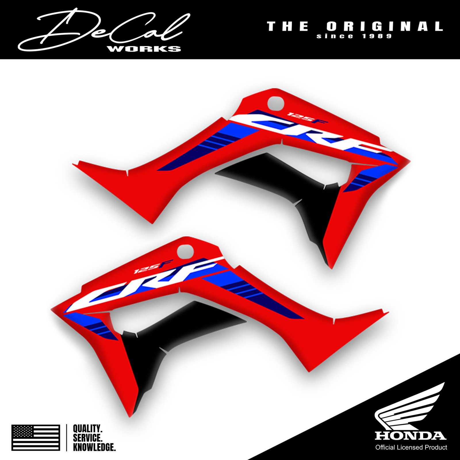 Officially Licensed Honda CRF 125F Design Replica Rad Shroud Graphics Kit