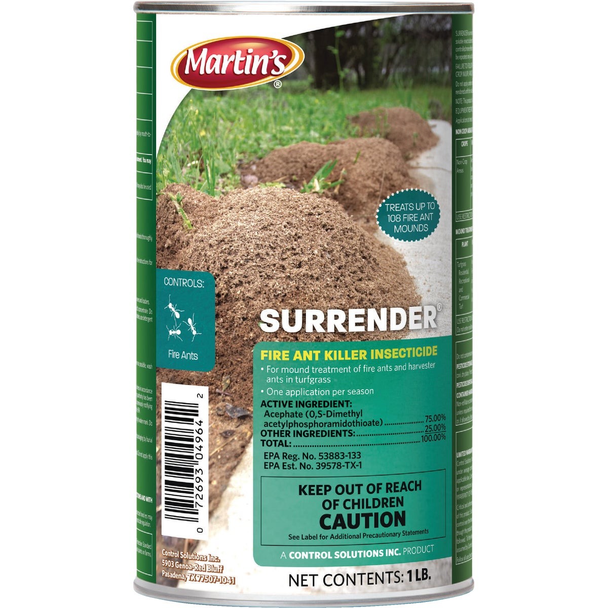 Martin\'s Surrender 1 Lb. Ready To Use Powder Fire Ant Killer 82004964 Martin\'s