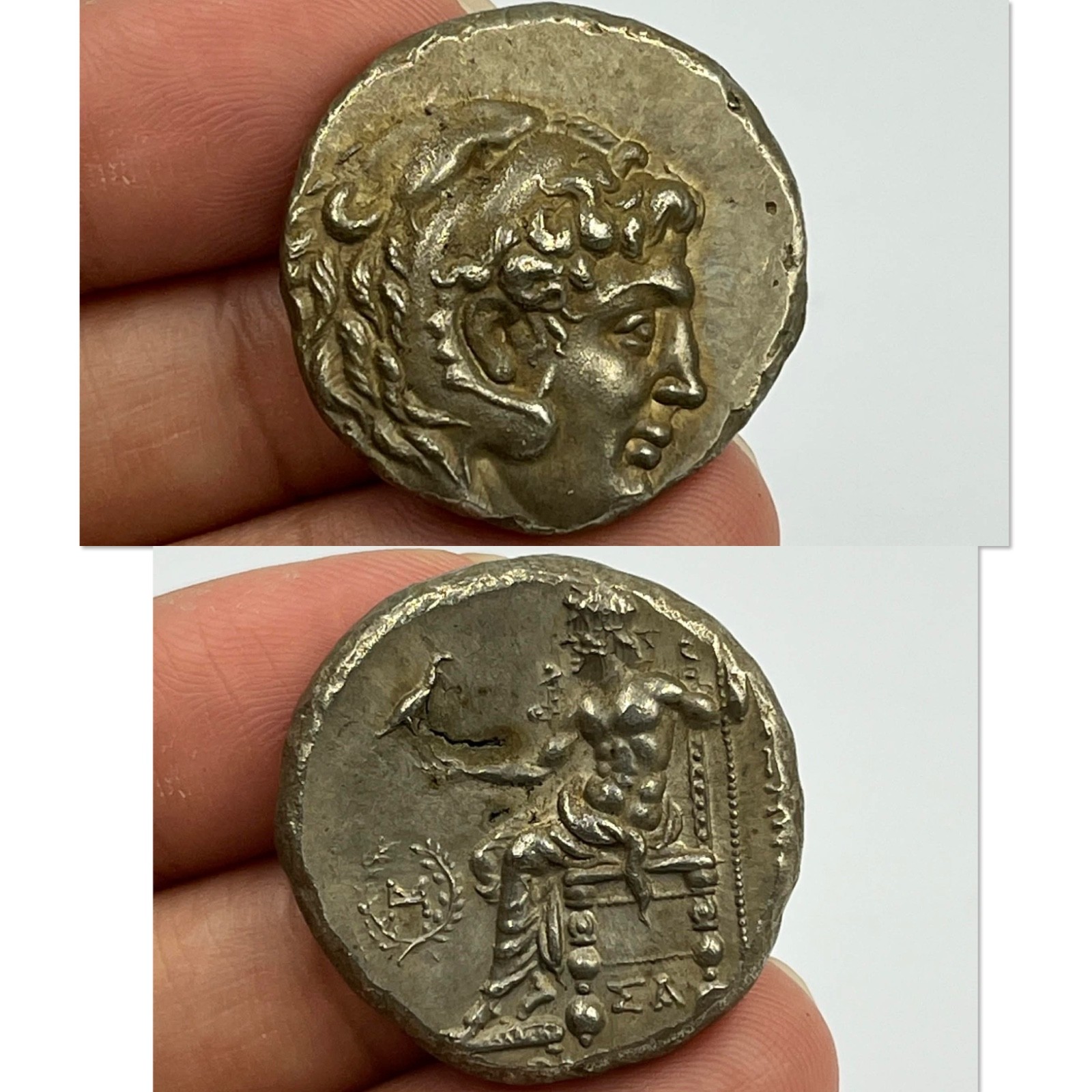 Unique Ancient Greek tetradrachm of Alexander III With Herakles And Zeus Image Unique Ancient Greek tetradrachm of Alexander III With Herakles And Zeus Image