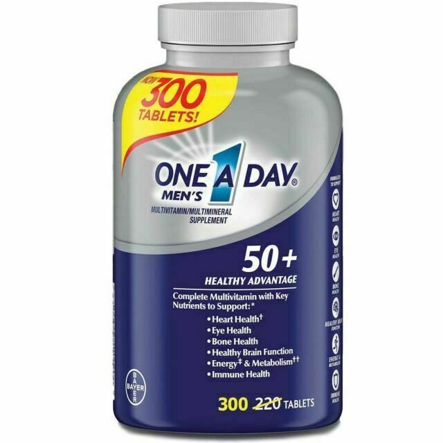 One A Day Men\'s 50+ Healthy Advantage Multivitamin (300 ct.) EXP: 04/27