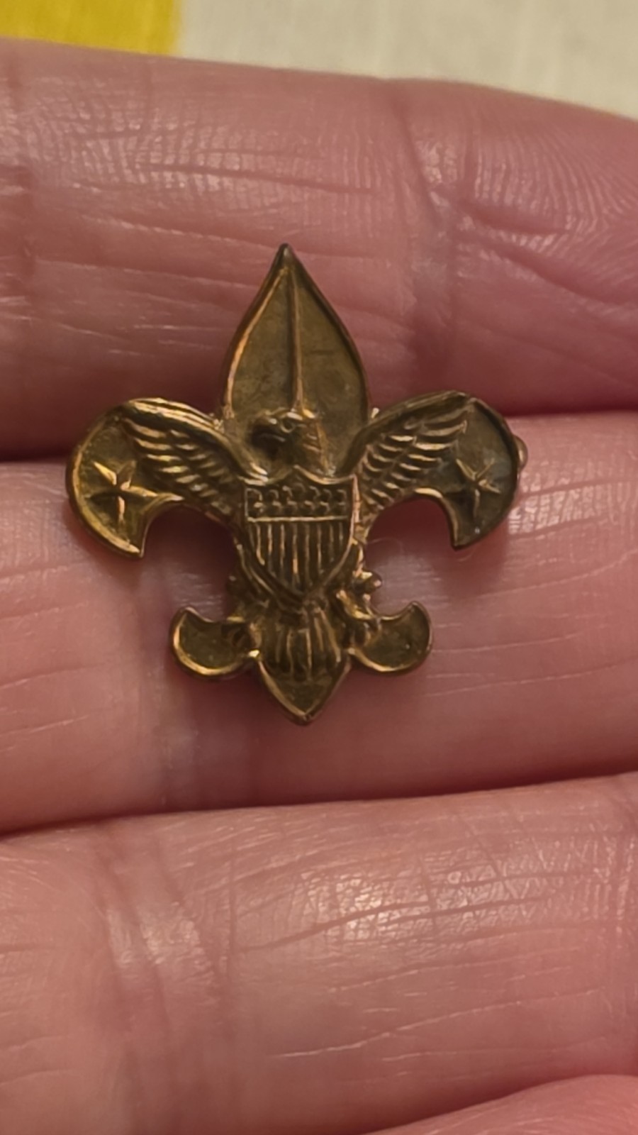 Vintage BSA patent 1911  Boy Scout  Scout Pin Tenderfoot Hat Collar 3/4” Lapel