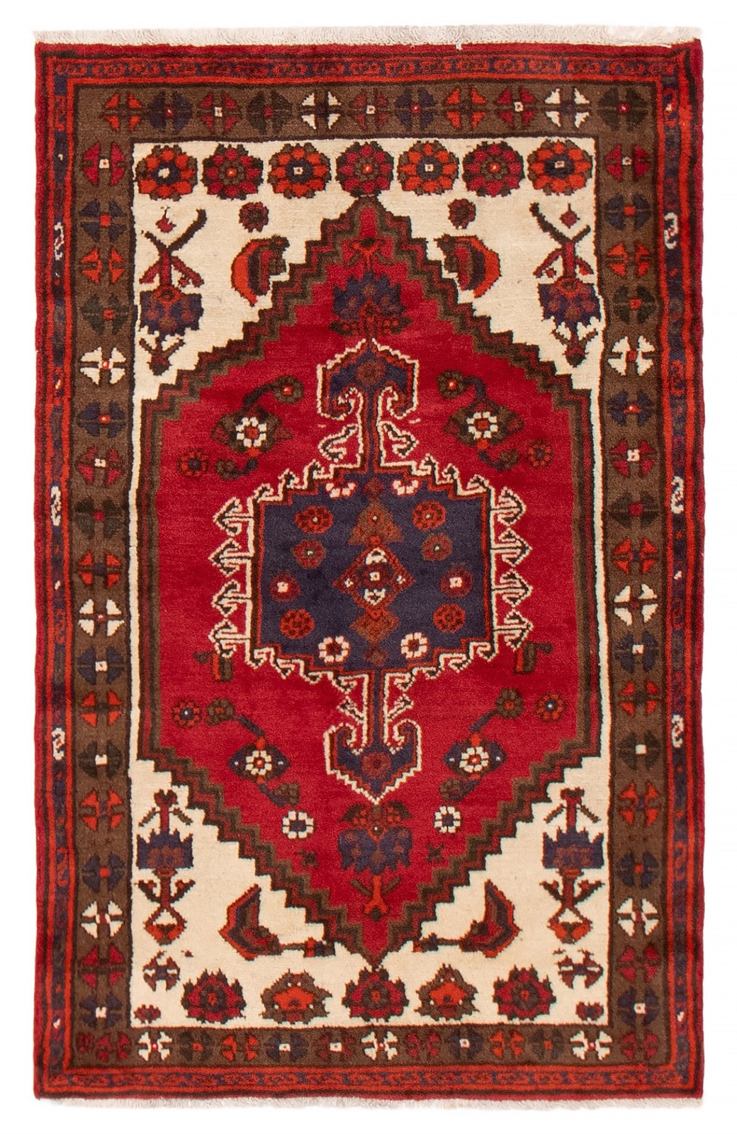 Vintage Traditional Hand-Knotted Area Rug 3\'1\