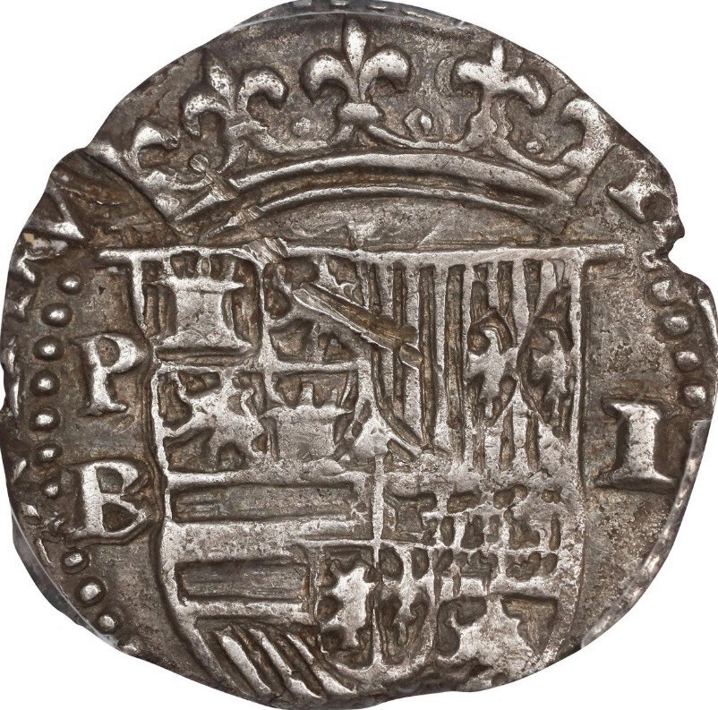 BOLIVIA 1578-1595 AD Colonial Real Spanish Pirate Cob SILVER Spain Coin, PCGS XF BOLIVIA 1578-1595 AD Colonial Real Spanish Pirate Cob SILVER Spain Coin, PCGS XF