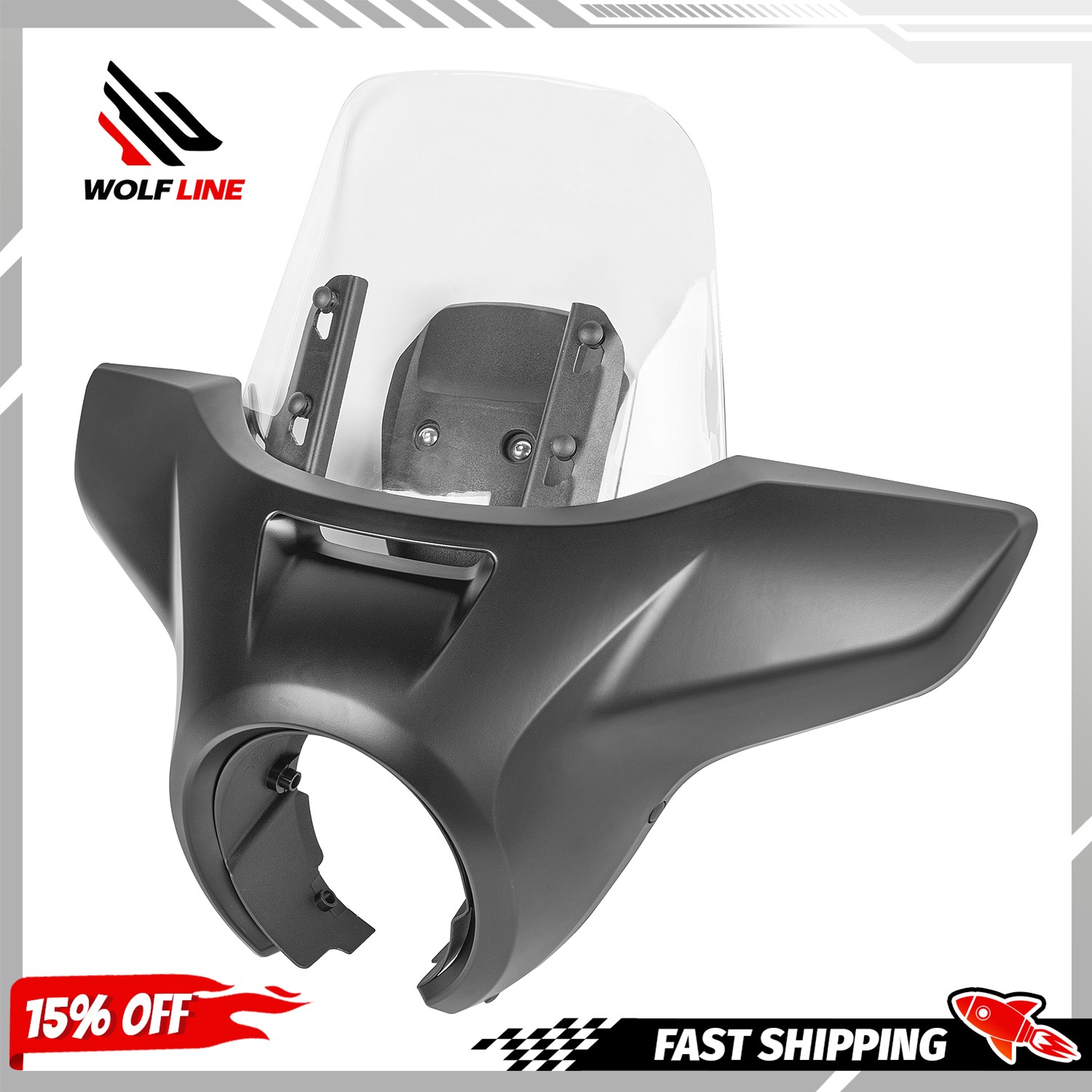 WOLFLINE Windshield & Headlight Fairing Kit for Honda Rebel 300 500 2020-2026