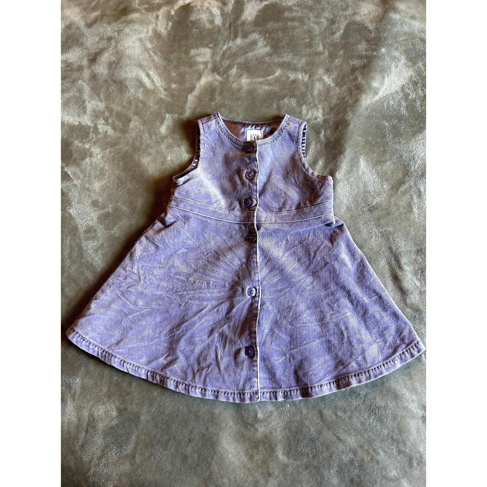 Purple/Lavender Corduroy Button Front Gap Dress, Vintage, Boho, Retro, Y2K
