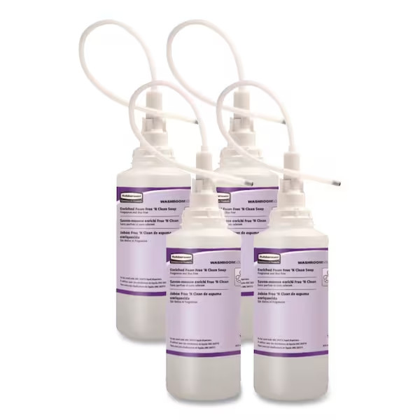 4 Bottles Rubbermaid OneShot 800m l enriched Foam \'N Free Hand Soap, FG750389