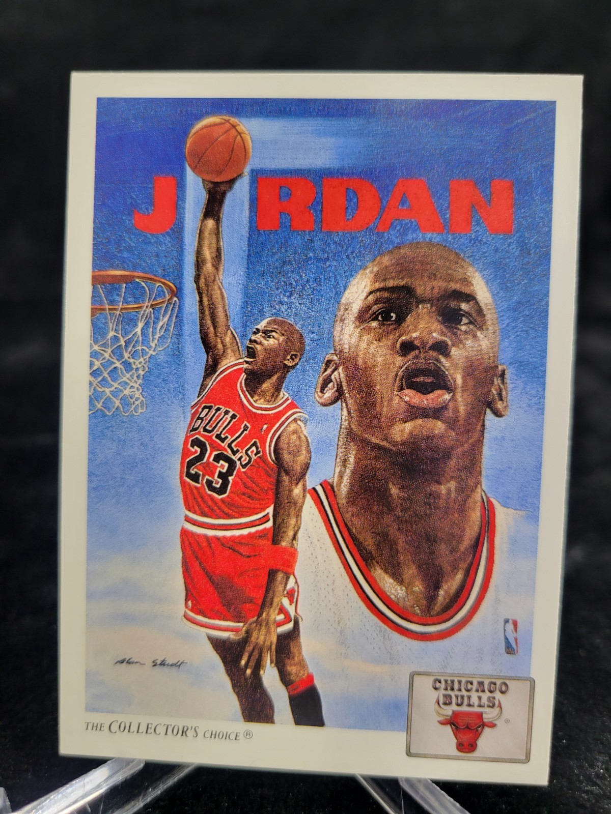 1991-92 UD Collectors Choice   MICHAEL JORDAN #75   ART BY ALAN STUDT