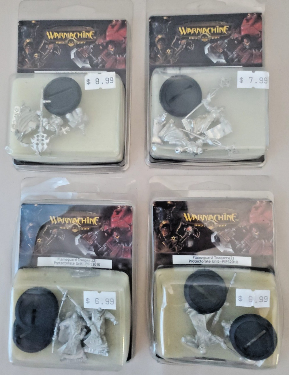 4 Warmachine Lot PIP32013, PIP32006, PIP32010 (2) ~ 7 Total Metal Figures SEALED