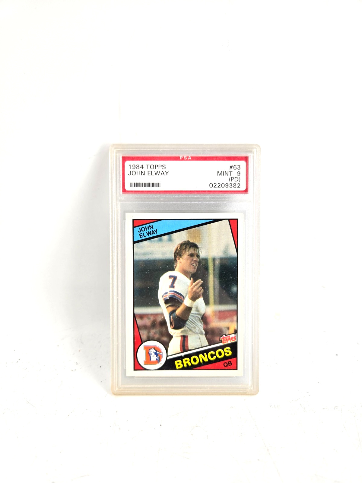 1984 Topps John Elway Rookie Card PSA 9 MINT PD Graded Football #63