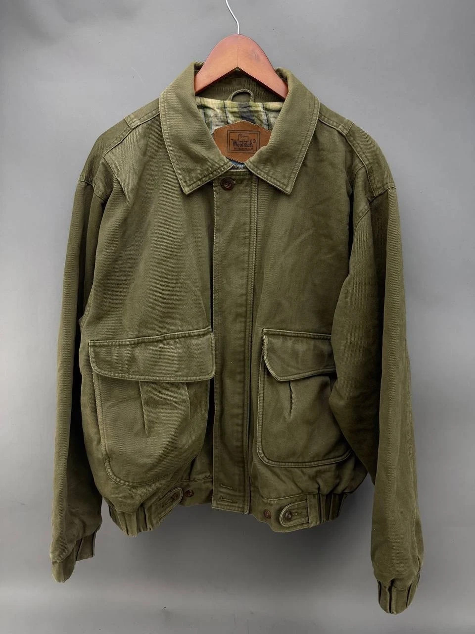 Woolrich Mens Green Canvas Flannel Lined Utility Jacket Size M \ Woolrich Mens Green Canvas Flannel Lined Utility Jacket Size M \