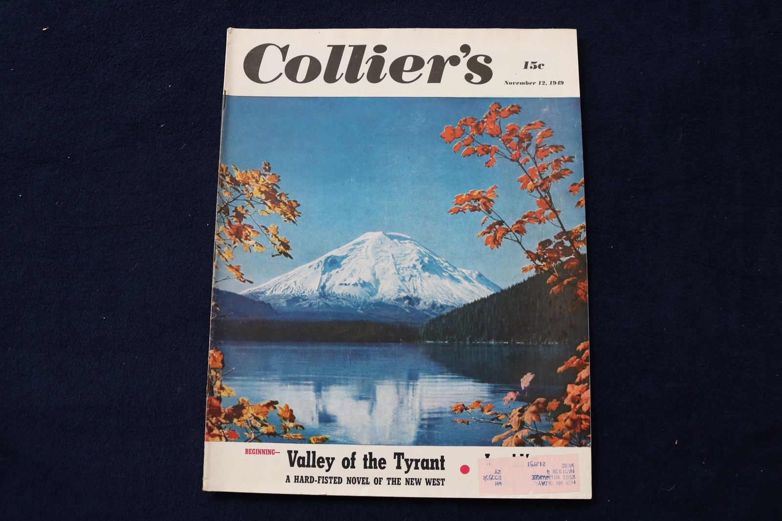 1949 NOVEMBER 12 COLLIER\'S MAGAZINE - SNOW-COVERED MOUNTAIN COVER - E 34463