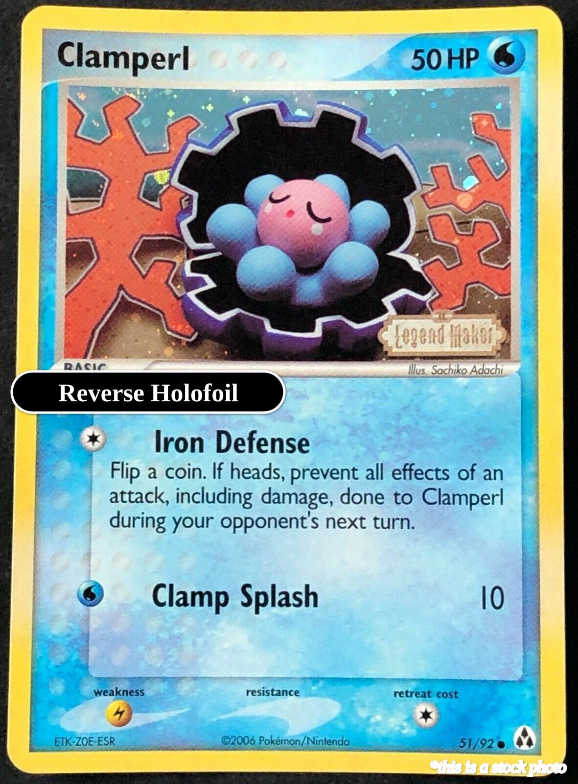 Clamperl LM 51/92 Pokémon EX Legend Maker Common Reverse Holofoil EN NM Clamperl LM 51/92 Pokémon EX Legend Maker Common Reverse Holofoil EN NM
