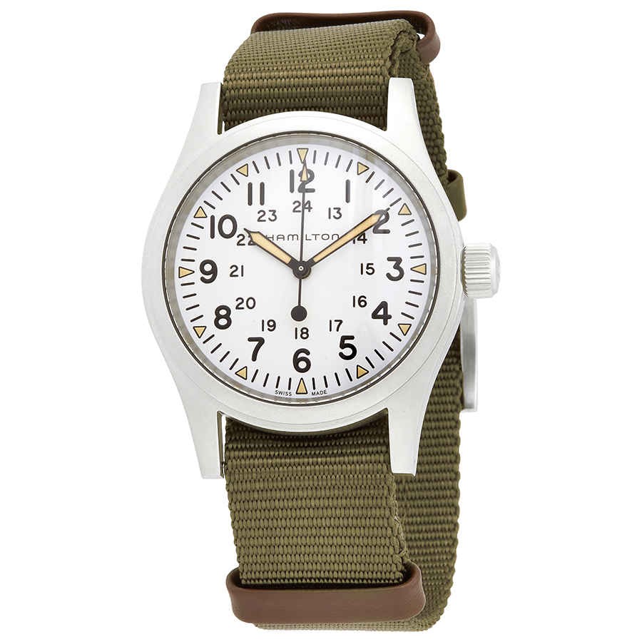 Hamilton Khaki Field Mechanical White Dial Men\'s Watch H69439411