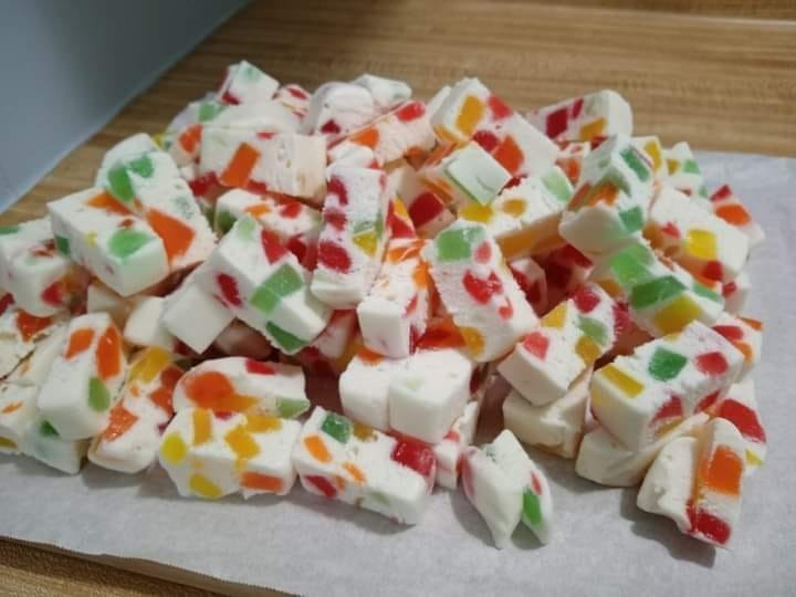1 Pound Hand Crafted Old Fashion Jelly Nougat Candy Fresh Made Individually Wrap 1 Pound Hand Crafted Old Fashion Jelly Nougat Candy Fresh Made Individually Wrap