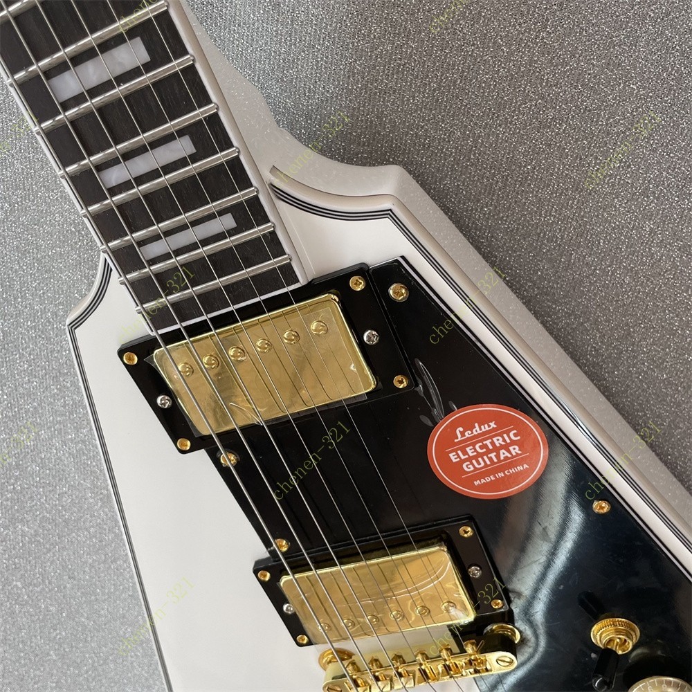 Solid Electric Guitar Stainless Rounded Fret Edge Bone Nut White Fast Shipping