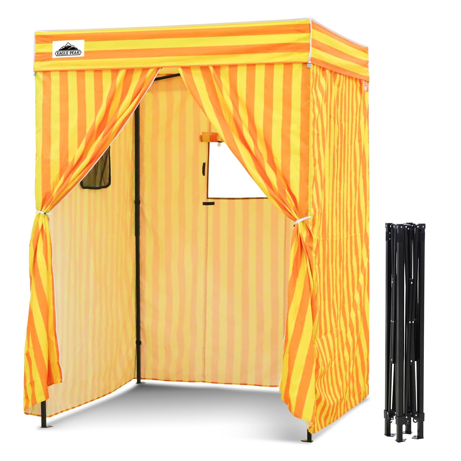 EAGLE PEAK Flex Compact 5x5 Pop-up Canopy Changing Room - Yellow/Orange EAGLE PEAK Flex Compact 5x5 Pop-up Canopy Changing Room - Yellow/Orange