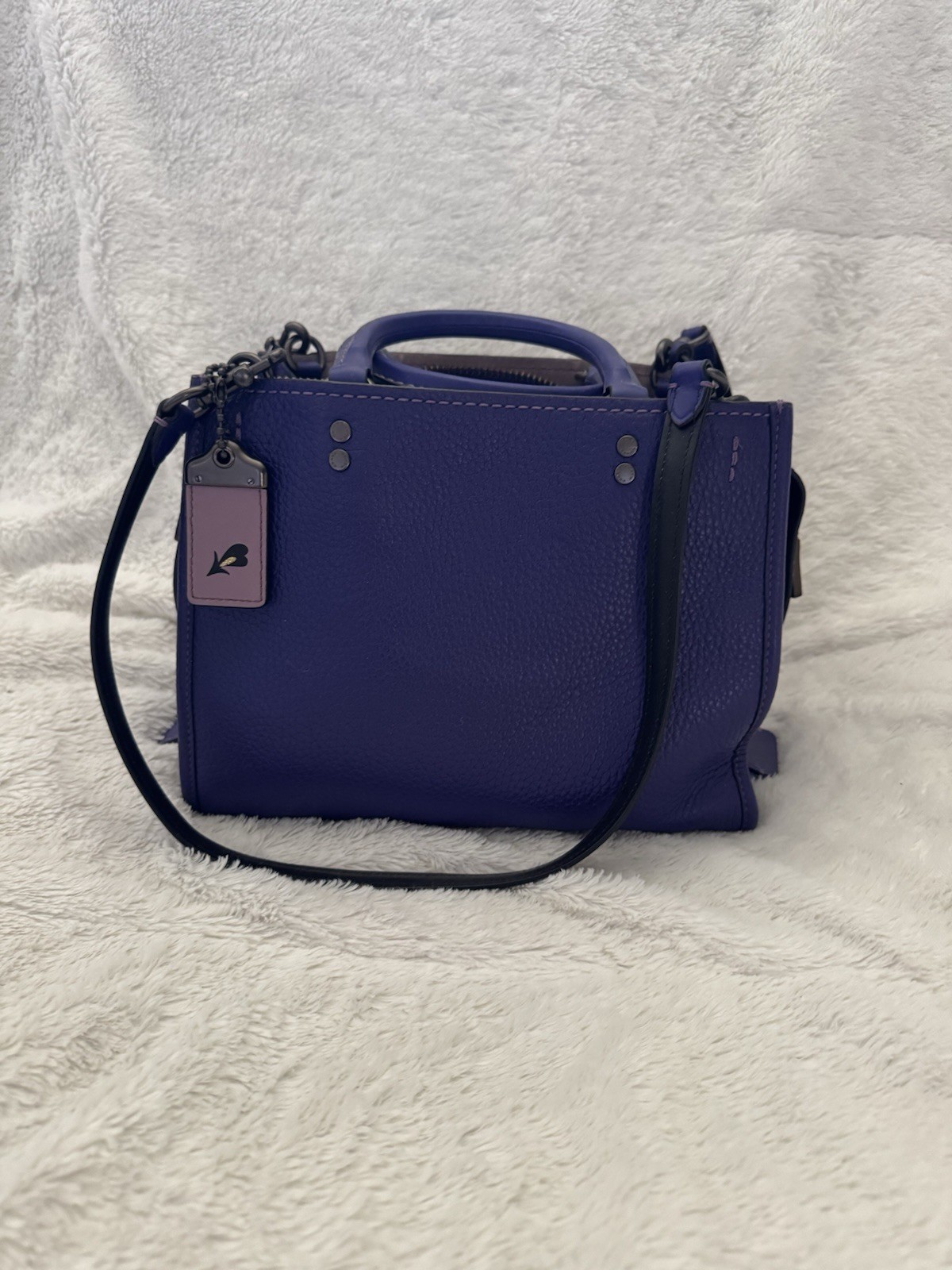 Coach Purple Leather Shoulder Crossbody Handbag1941 Rouge Coach Purple Leather Shoulder Crossbody Handbag1941 Rouge