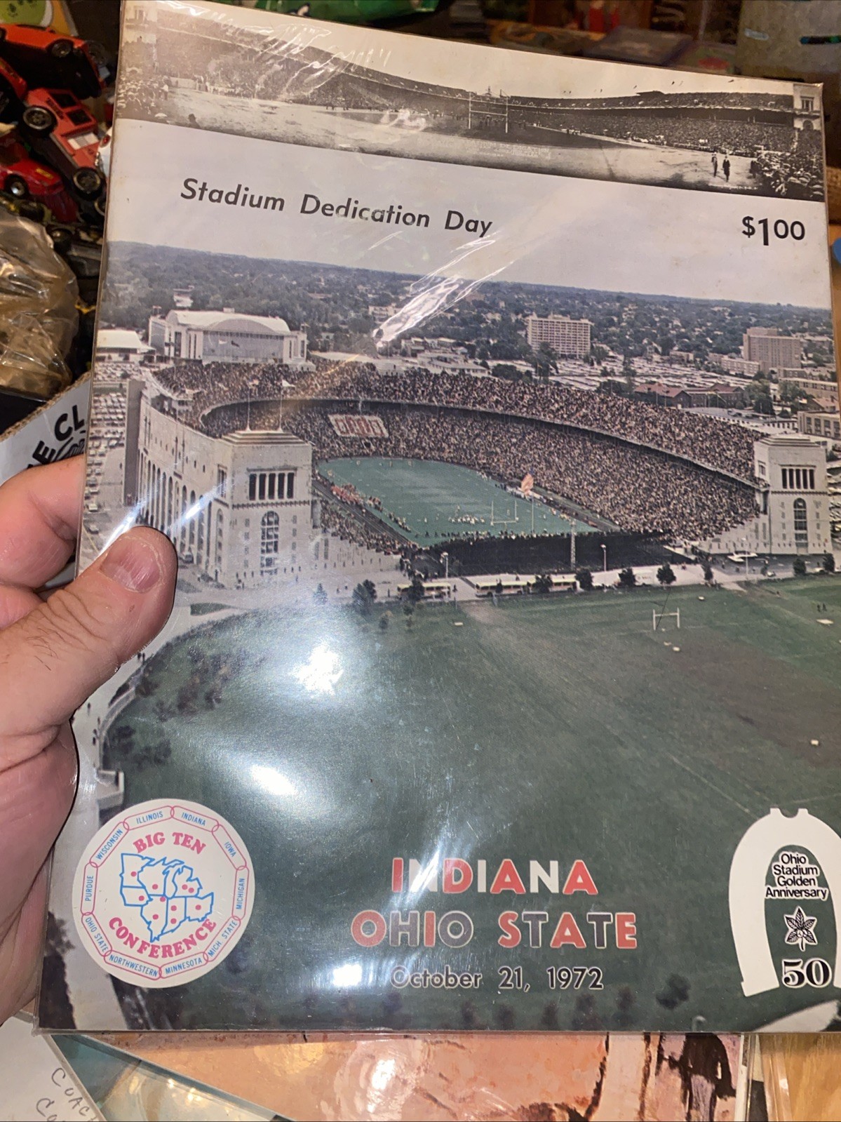 Vintage 1972 Ohio State Indiana Football Program Woody Hayes In Plastic Nice Vintage 1972 Ohio State Indiana Football Program Woody Hayes In Plastic Nice