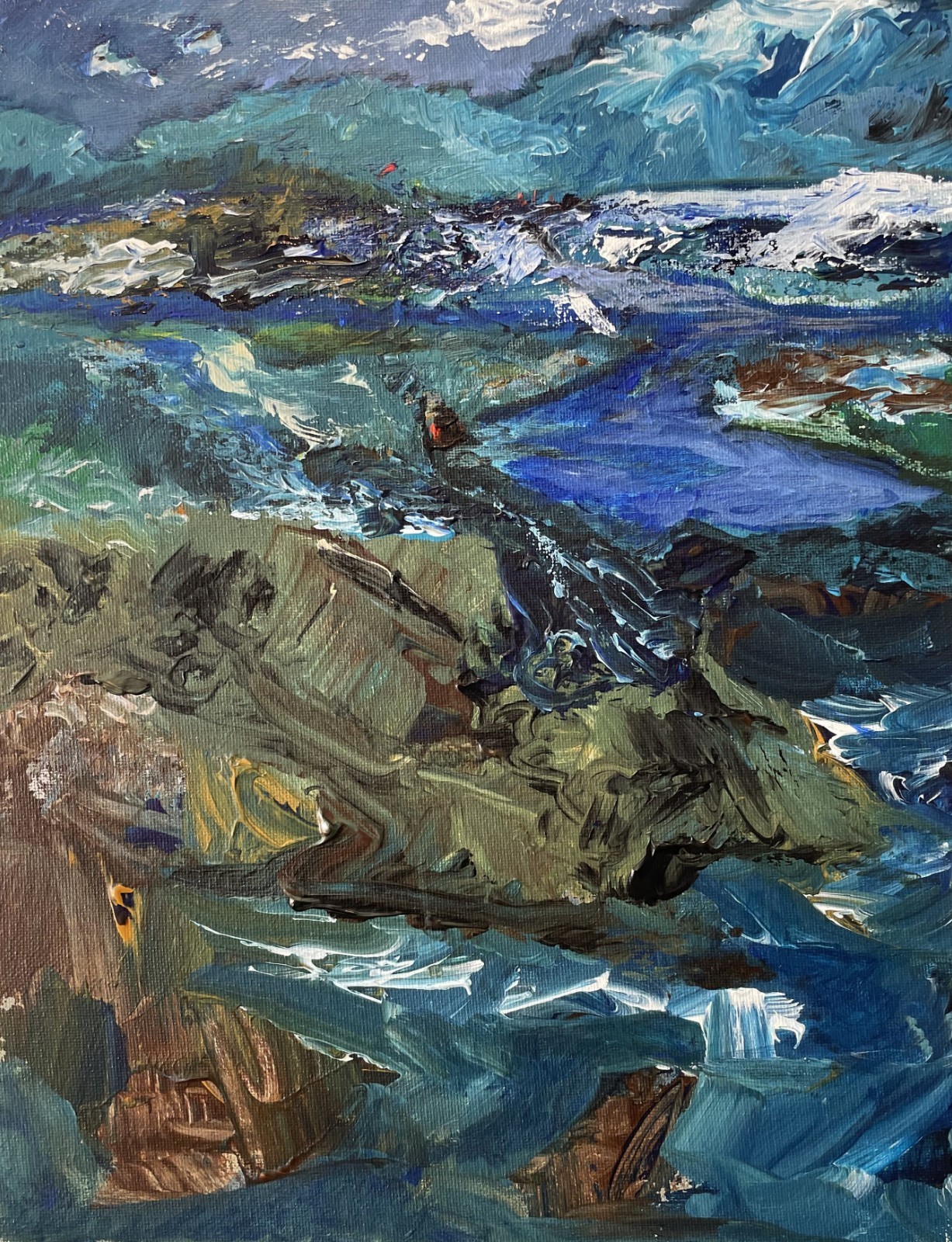Big Sur Original Painting California Highway A1 by listed artist Richard Seidel
