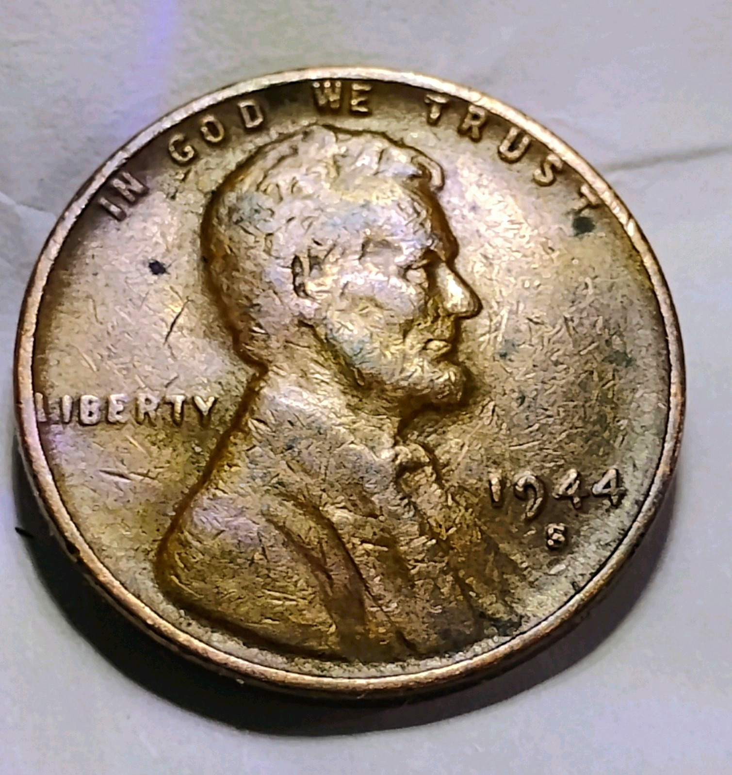 1944 S Lincoln Wheat Small Cent Penny Business Strike Copper BN 1944 S Lincoln Wheat Small Cent Penny Business Strike Copper BN