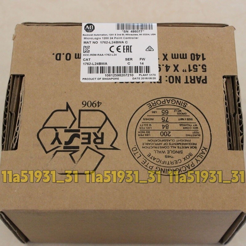 New AB 1762-L24BWA 1762-L24BWA MicroLogix 1200 24 Point Controller Allen Bradley New AB 1762-L24BWA 1762-L24BWA MicroLogix 1200 24 Point Controller Allen Bradley