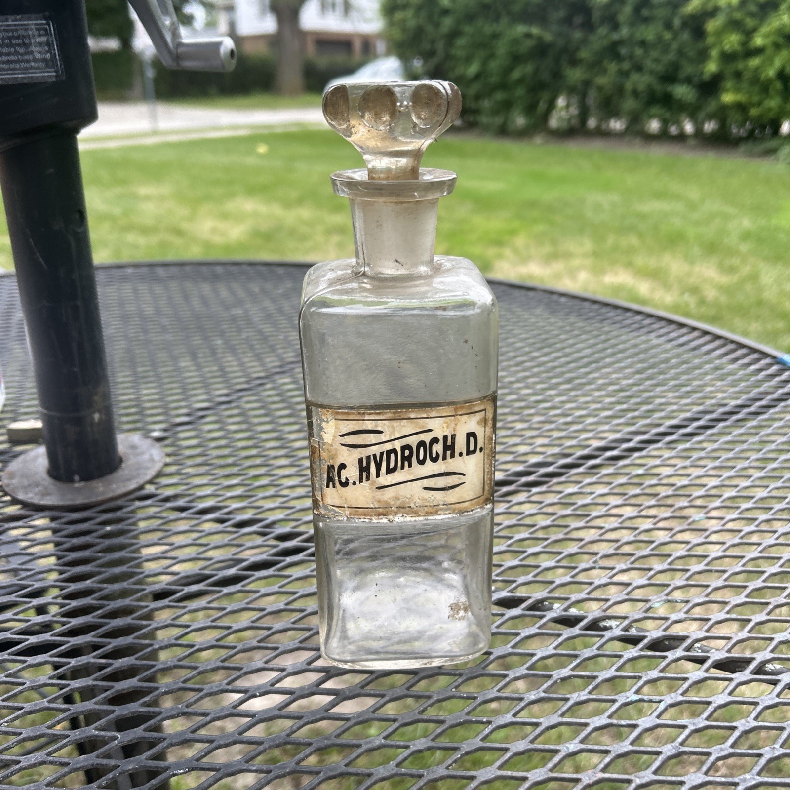 Antique  Apothecary/Pharmacy Drug Store Bottle Label Under Glass