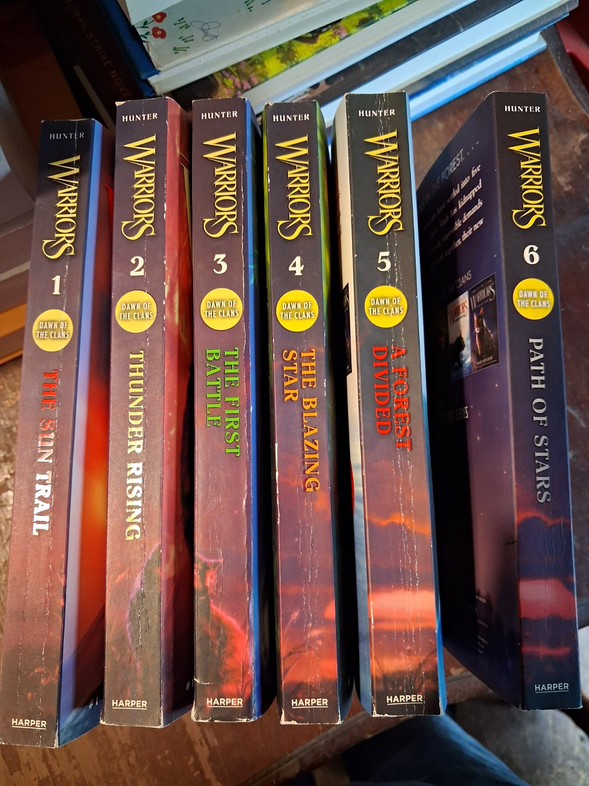 Warriors: Dawn of the Clans Paperback Lot of 6 Books by Erin Hunter