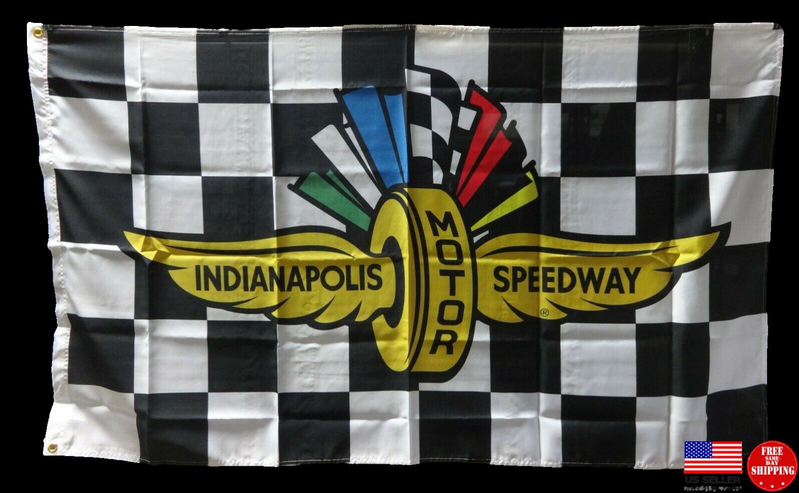 Indianapolis Motor Speedway Checkered Flag Banner Indy 500 IndyCar Brickyard 3x5