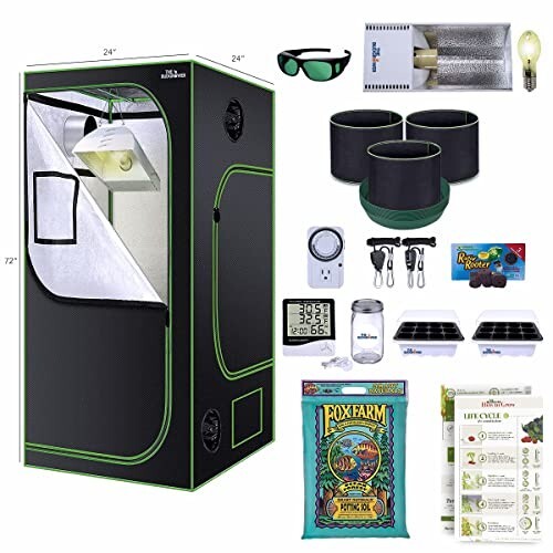 TheBudGrower Complete All-in-One Home Grow Solution 2x2x6ft 150 Watt HPS 18,200 