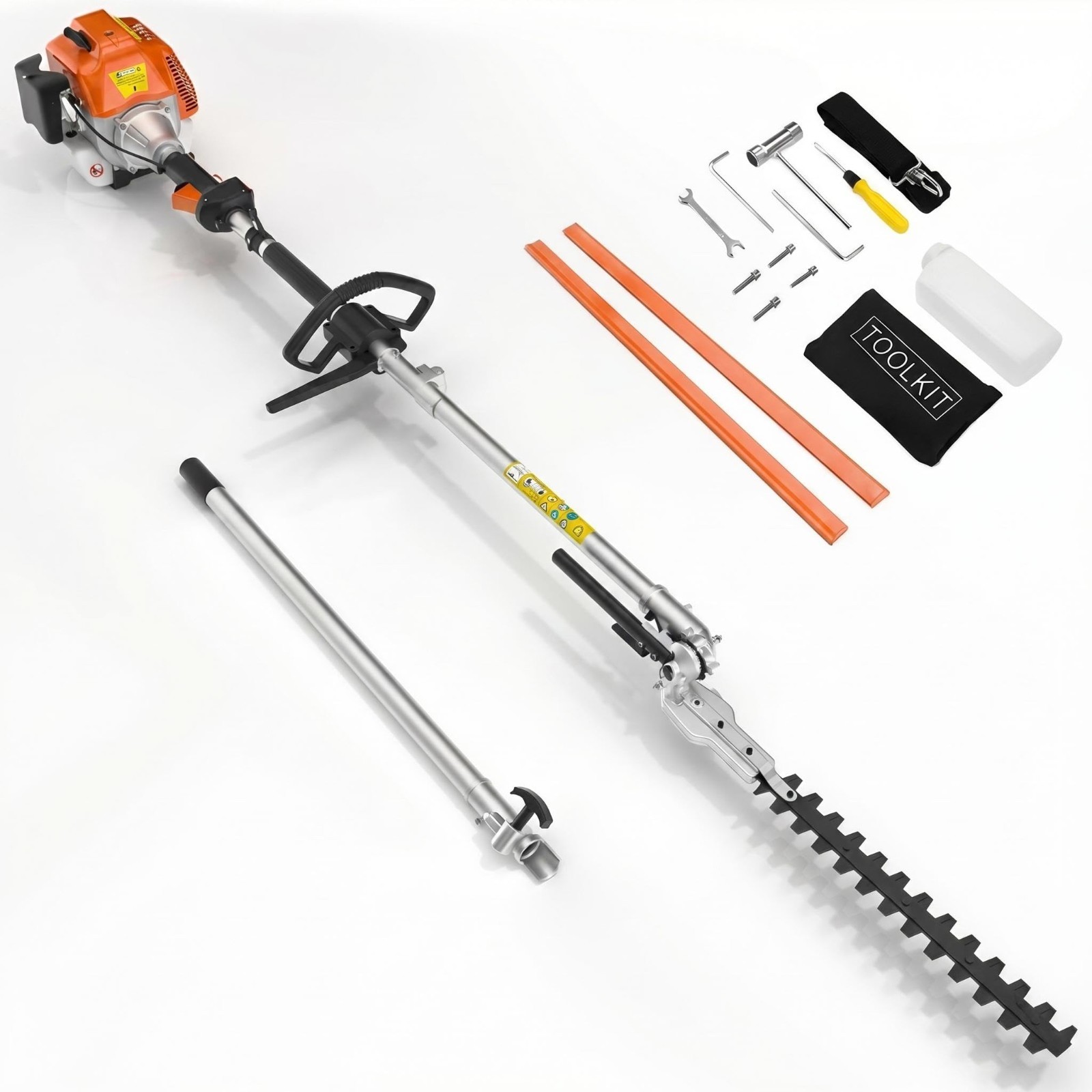 43CC Gas Hedge Trimmer, 2-Cycle Multi Tool with Pole Saw 2 Cycle Engine
