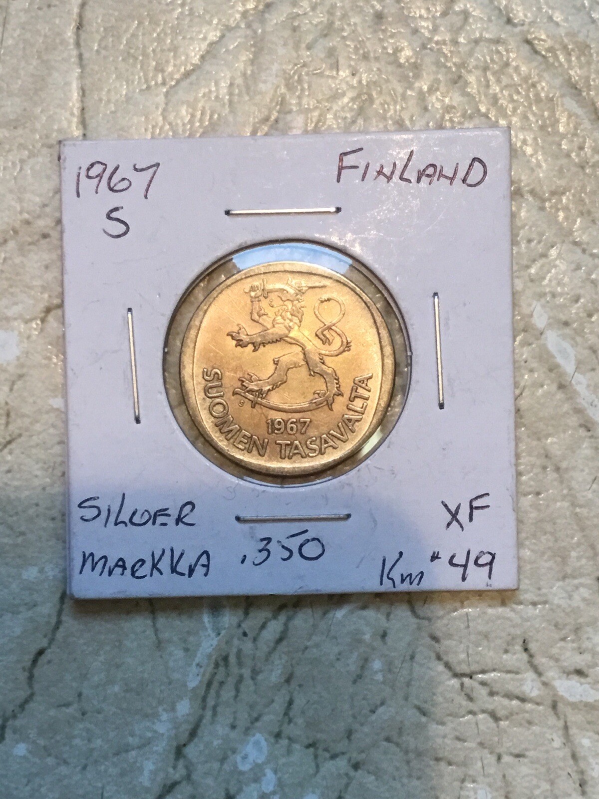 1967 finland markka coin  silver Coin XF Combine Shipping Fees